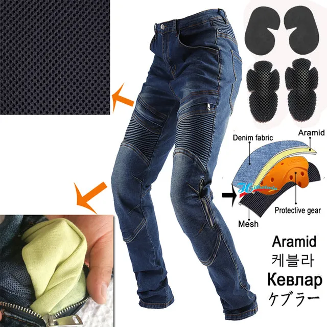 2022 Men Motorcycle Pants Aramid Motorcycle Jeans Active Sport Protective Gear