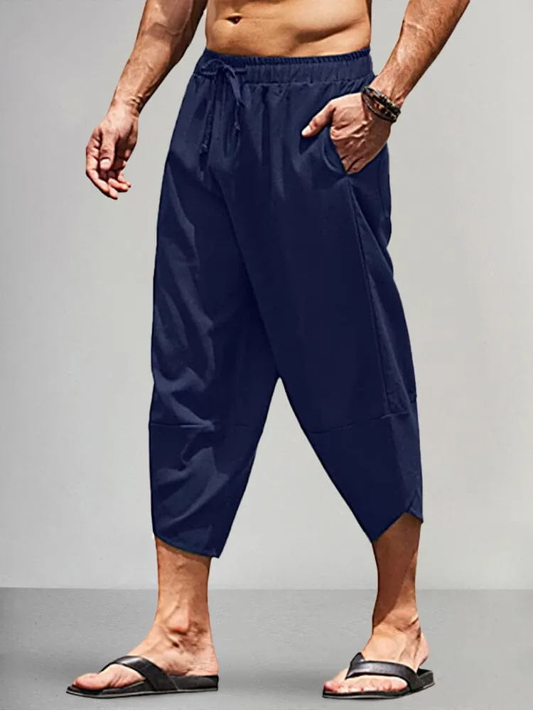 Casual Linen Loose Style Pants