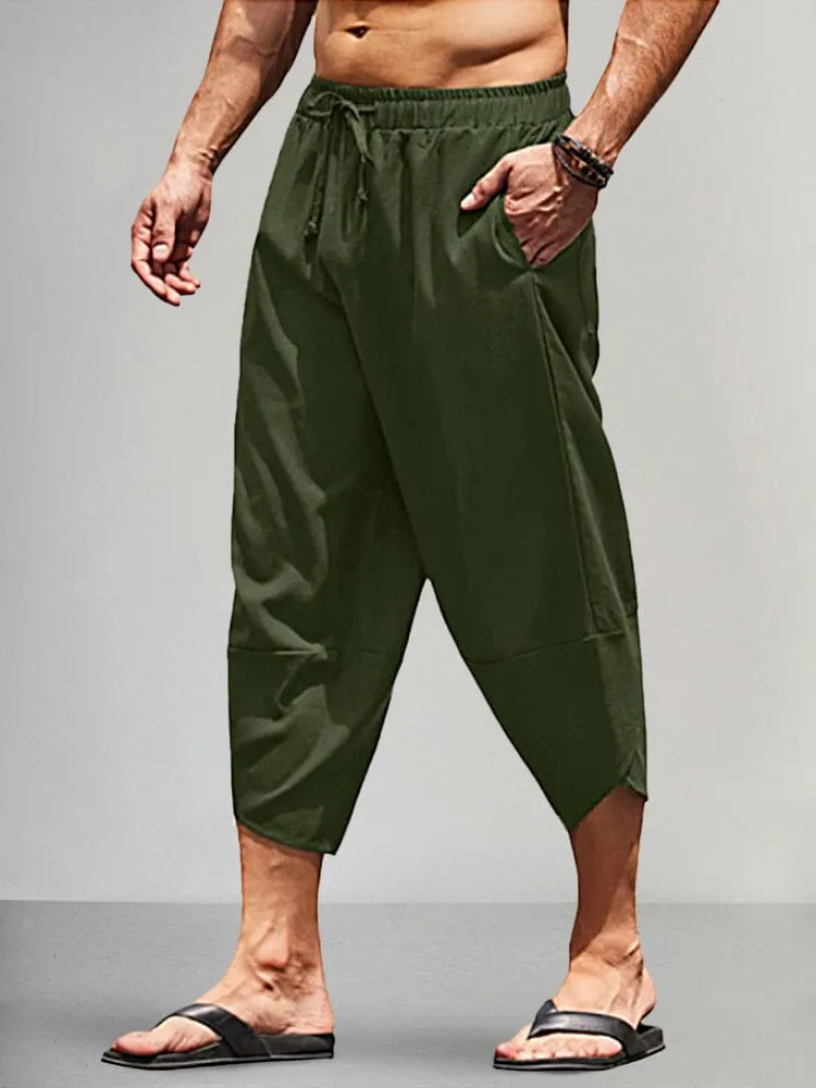 Casual Linen Loose Style Pants