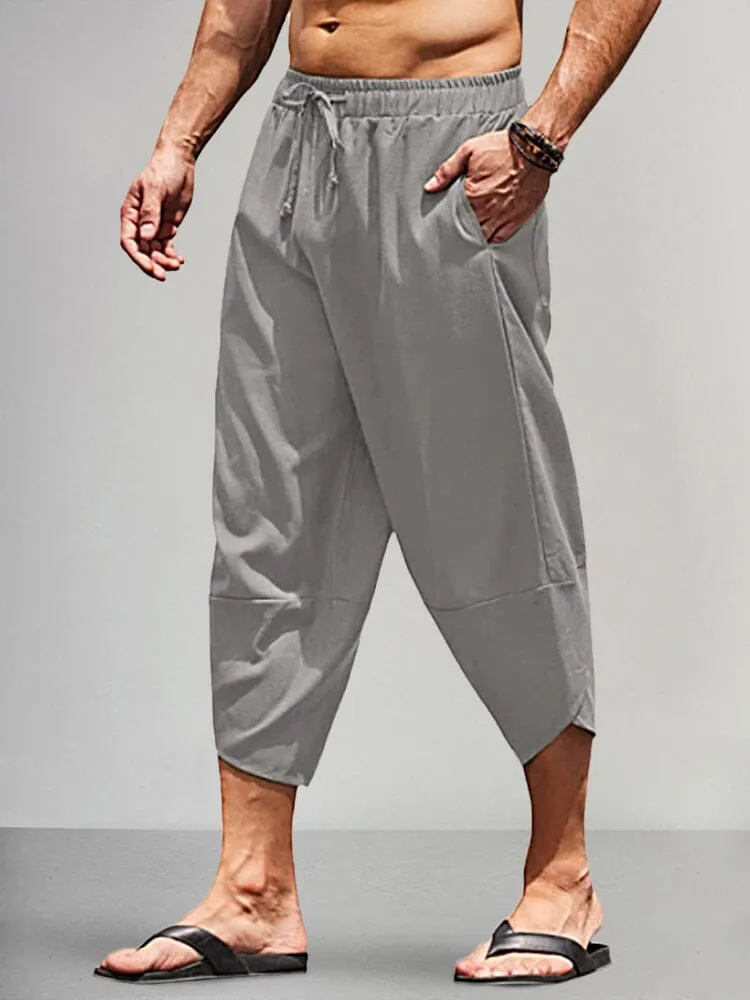 Casual Linen Loose Style Pants