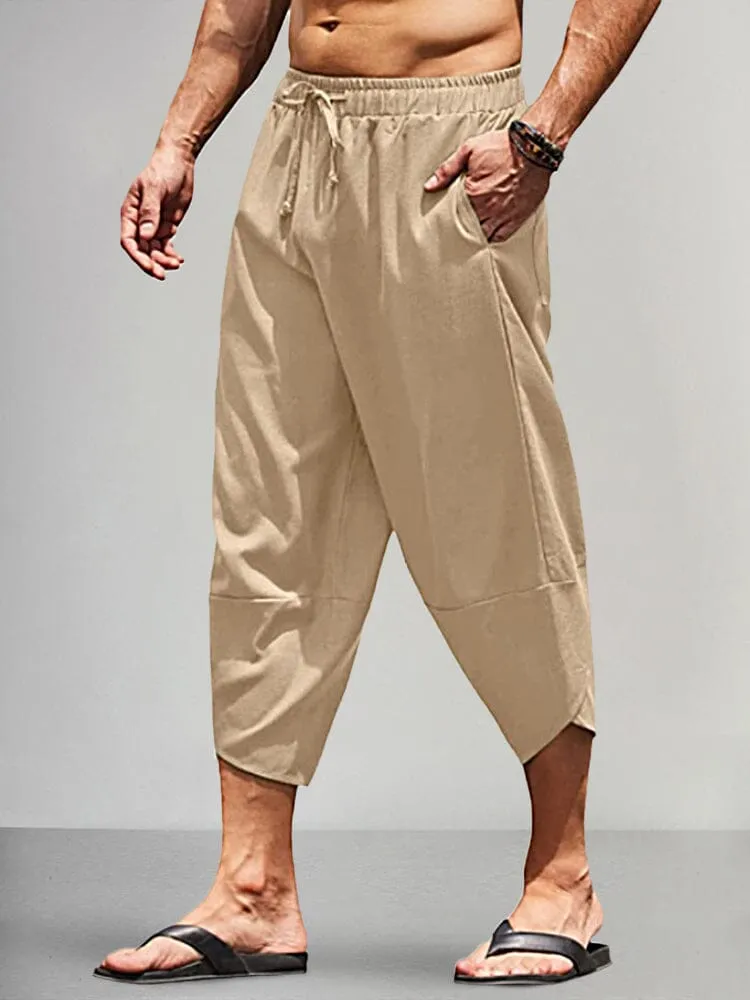 Casual Linen Loose Style Pants