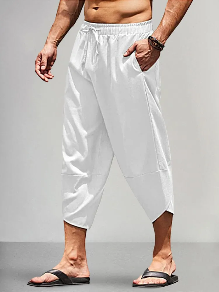 Casual Linen Loose Style Pants