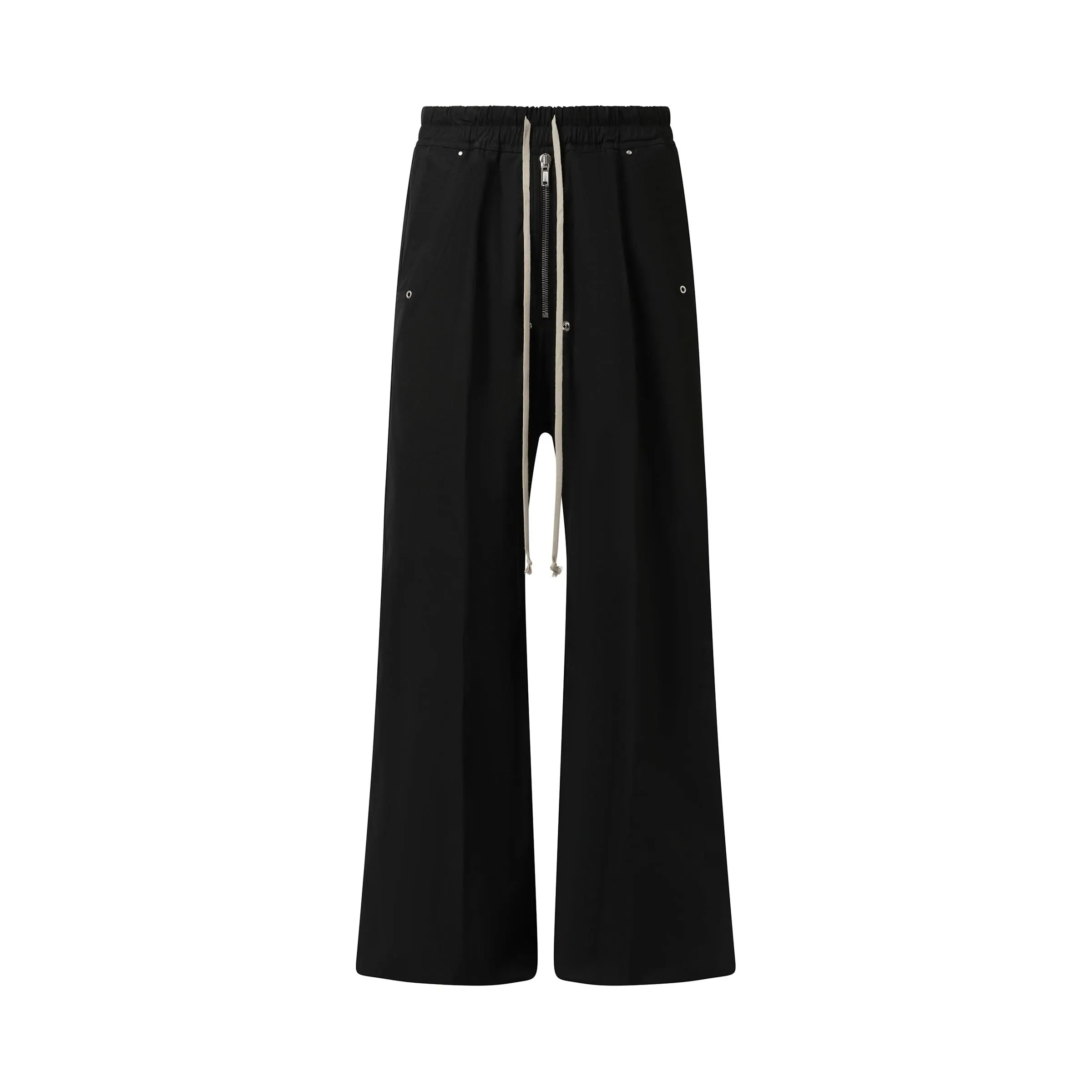 Cotton Poplin Wide Bela Pants in Black