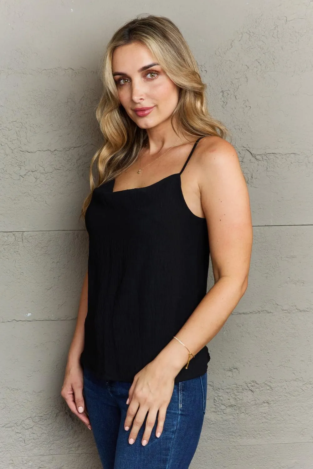 FOR THE WEEKEND Loose Fit Cami in Black