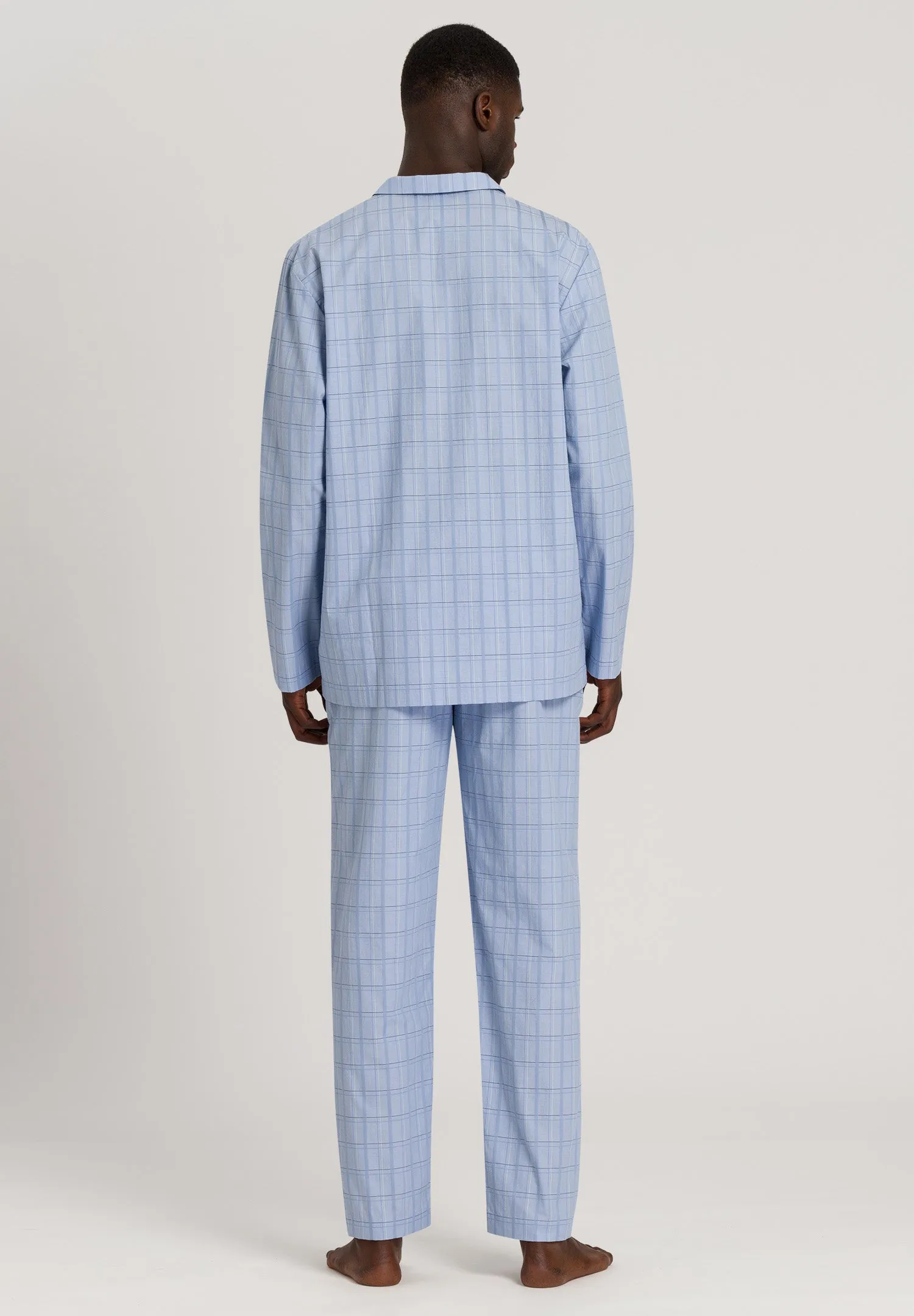 Ian Woven Cotton Pajama Set | Galactic Check 75893-2357