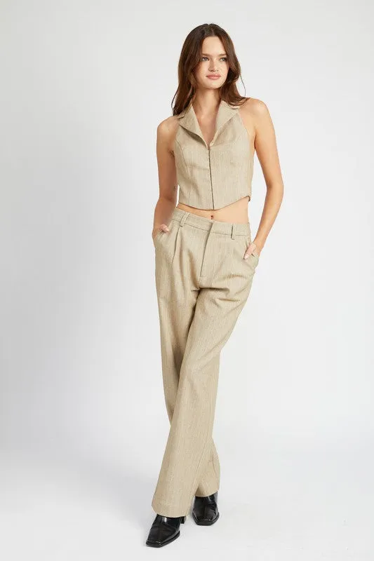 LILLIAN LOOSE FIT PINSTRIPE PANTS