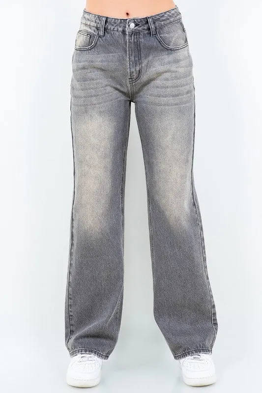 Loose Fit Straight Leg Jeans