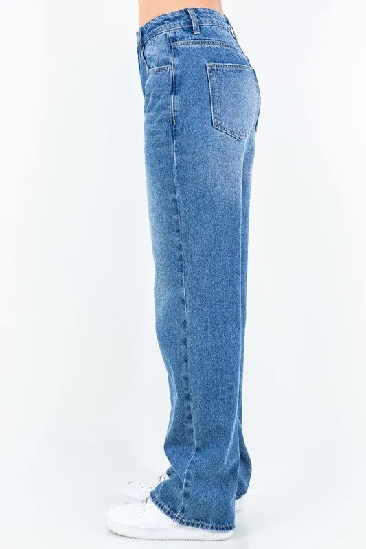 Loose Fit Straight Leg Jeans