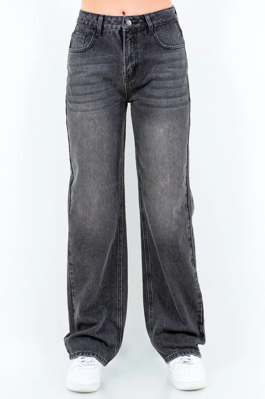 Loose Fit Straight Leg Jeans