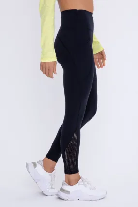 Lycra-Blend Highwaist Perforated Leggings