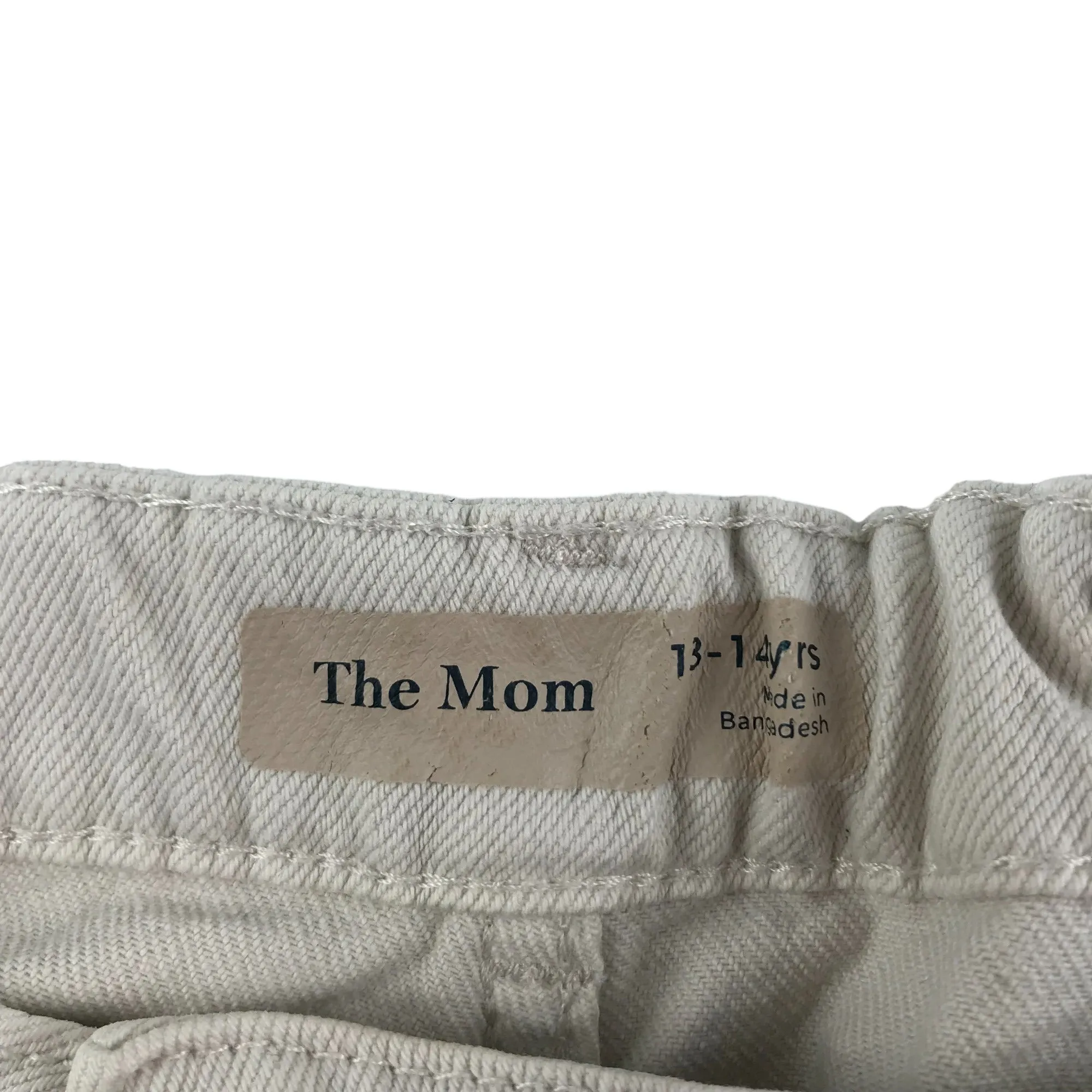 M&S Trousers Age 13 Cream Floral Embroidered