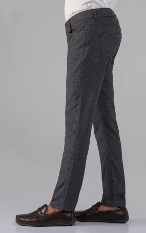 MELANGE 5-POCKET PANT CHARCOAL GREY