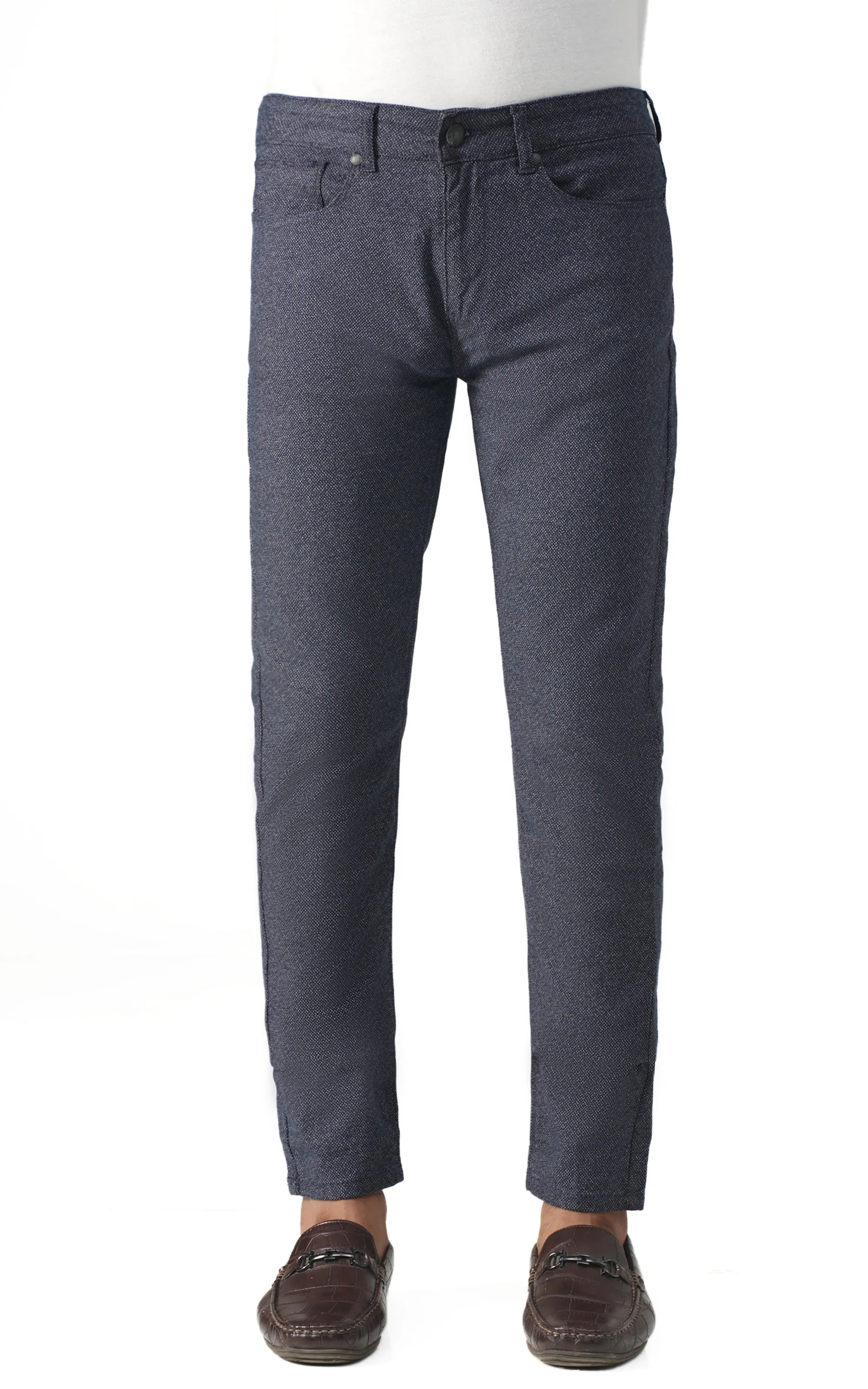 MELANGE 5-POCKET PANT NAVY