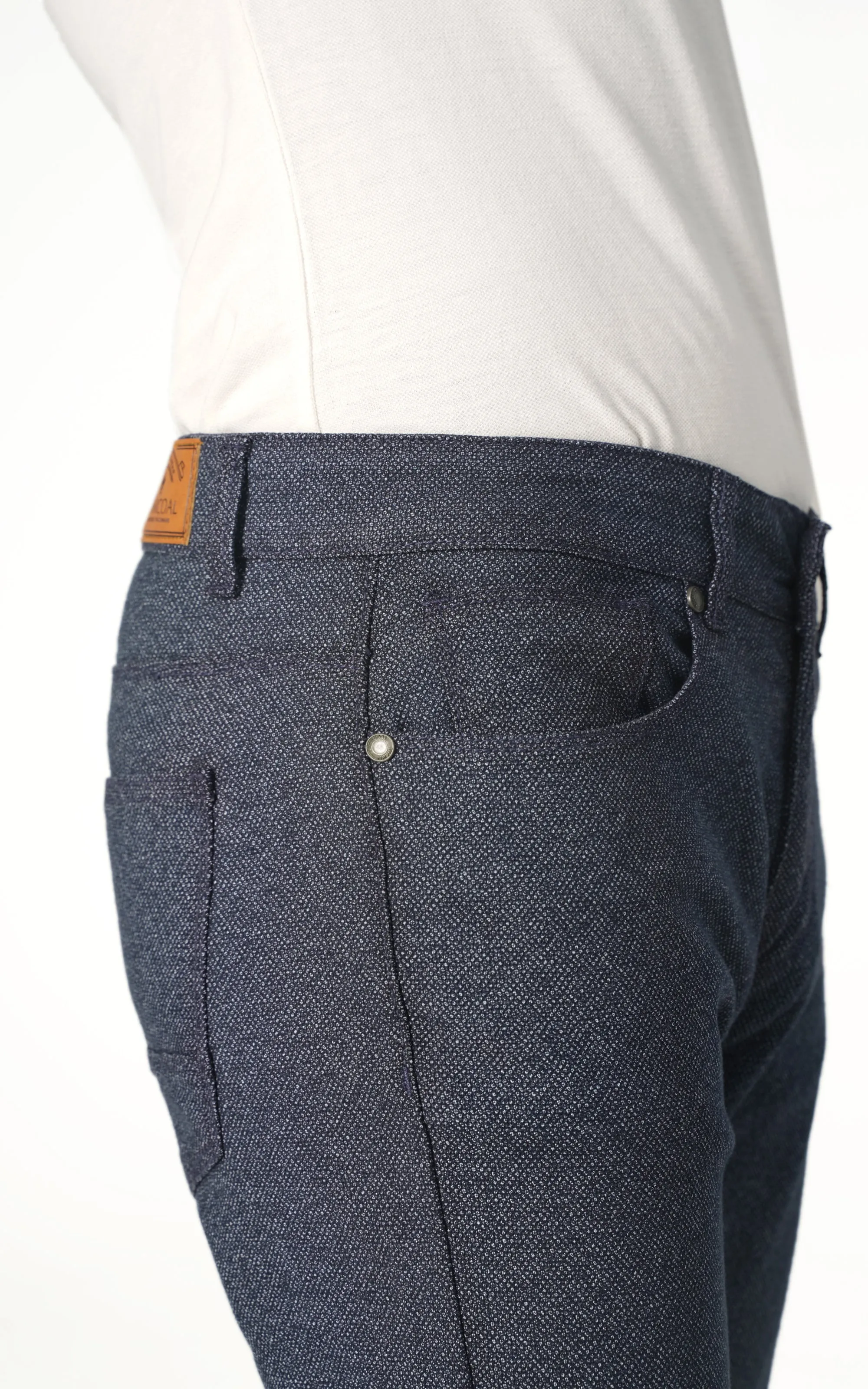 MELANGE 5-POCKET PANT NAVY