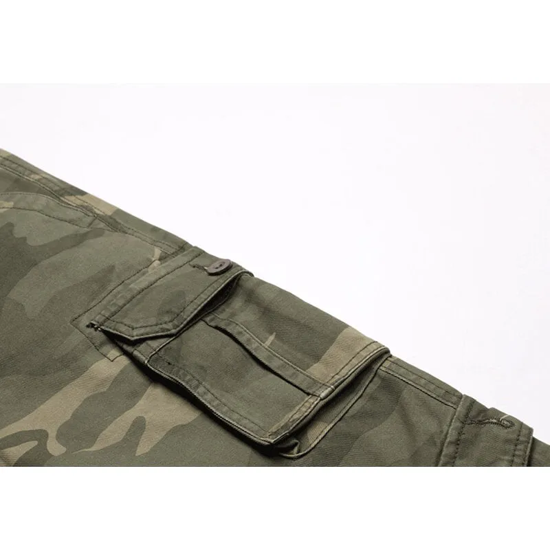 Men's Fashion Cargo Pants Multi Pockets Outdoors Camo Style Casual Cargo Pants