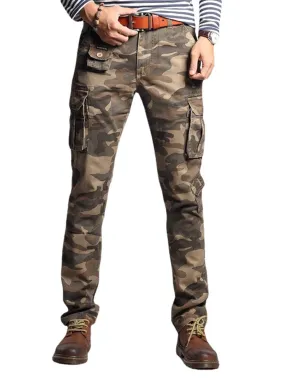 Men's Fashion Cargo Pants Multi Pockets Outdoors Camo Style Casual Cargo Pants