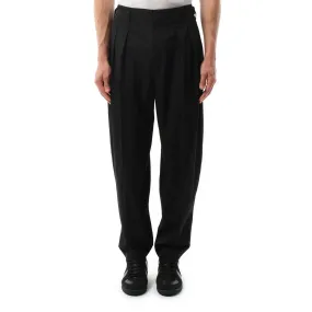 Pleated Tapered Pants in Black