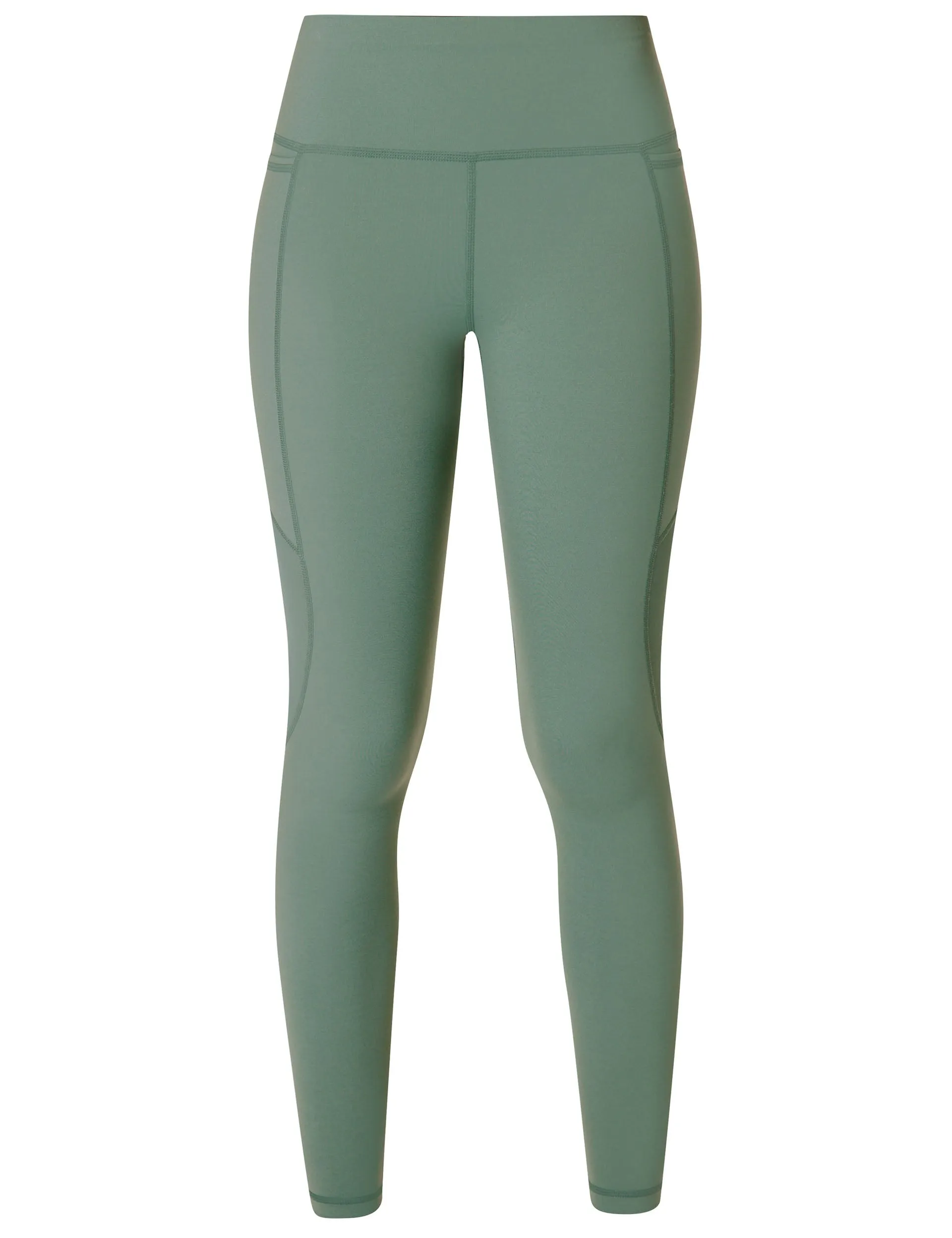 Power Aerial Mesh 7/8 Gym Leggings - Cool Forest Green