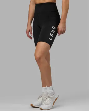 Rep Bike Shorts - Black-White