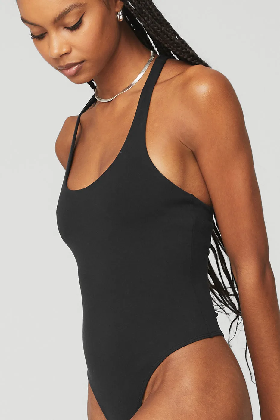 Sleek Back Bodysuit - Black