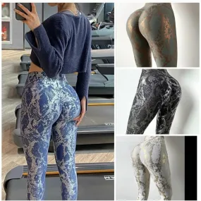 snake pattern yoga legging