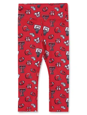 Texas Tech Zoozatz Toddler All Over Leggings