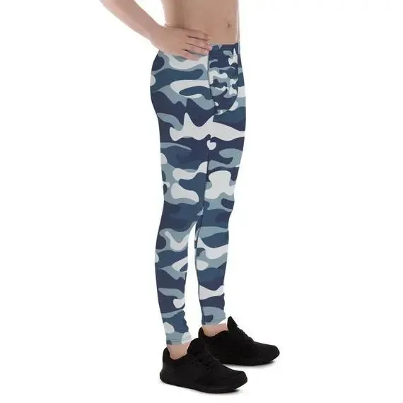 Urban Camo Army Pattern Men's Leggings | UPF 40, Moisture-Wicking