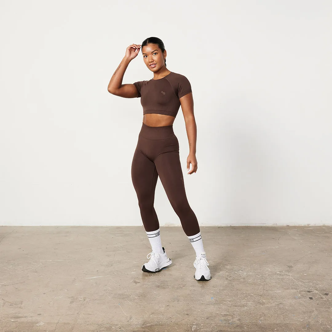 Vanquish Elevate Seamless Coffee Brown Leggings