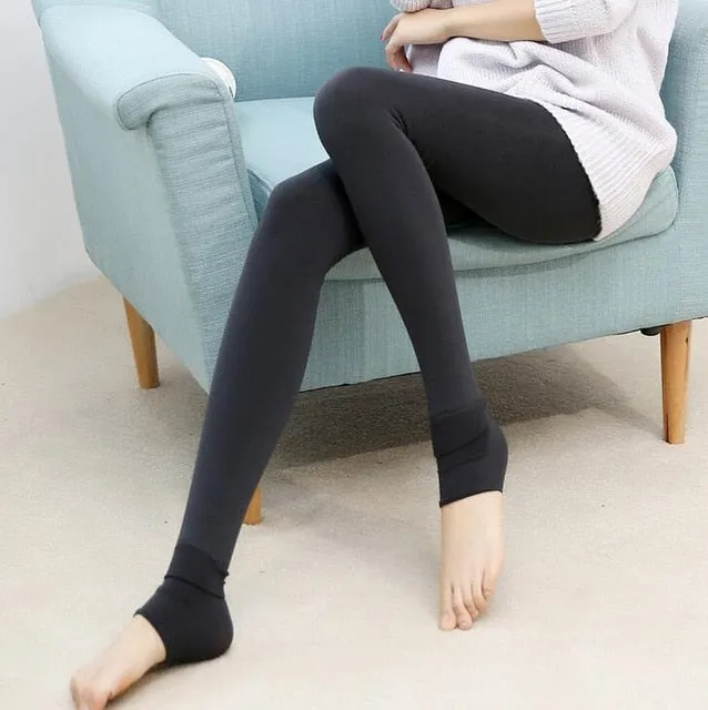 VenusFox Fashion Warm Velvet Cashmere Knitted Leggings